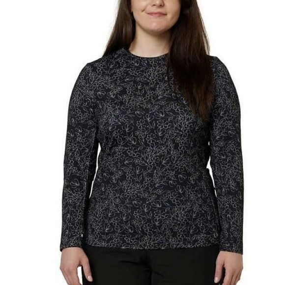 Hang Ten Ladies' Sun Tee UPF 50+ protection Black Small - Picture 1 of 5